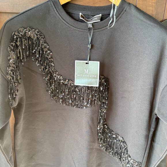 NWT Melanie Lyne Sequin Detail Sweatshirt - Picture 1 of 5